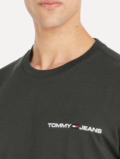 Camiseta Tommy Jeans Masculina Classic Linear Embroidered Chest Chumbo