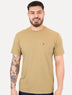 Camiseta Tommy Jeans Masculina Regular Jersey C-Neck Flag Marrom Claro