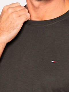 Camiseta Tommy Hilfiger Masculina Essential Cotton Marrom Escuro