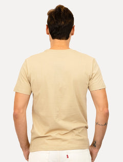 Camiseta John John Masculina Slim Island Flower Caqui Médio