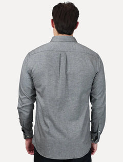 Camisa Dudalina Masculina Slim Fit Superfine Cotton Cinza Escuro Mescla