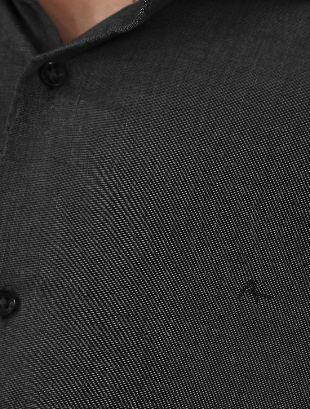 Camisa Aramis Masculina Manga Curta Slim Fil a Fil Antilia Preta