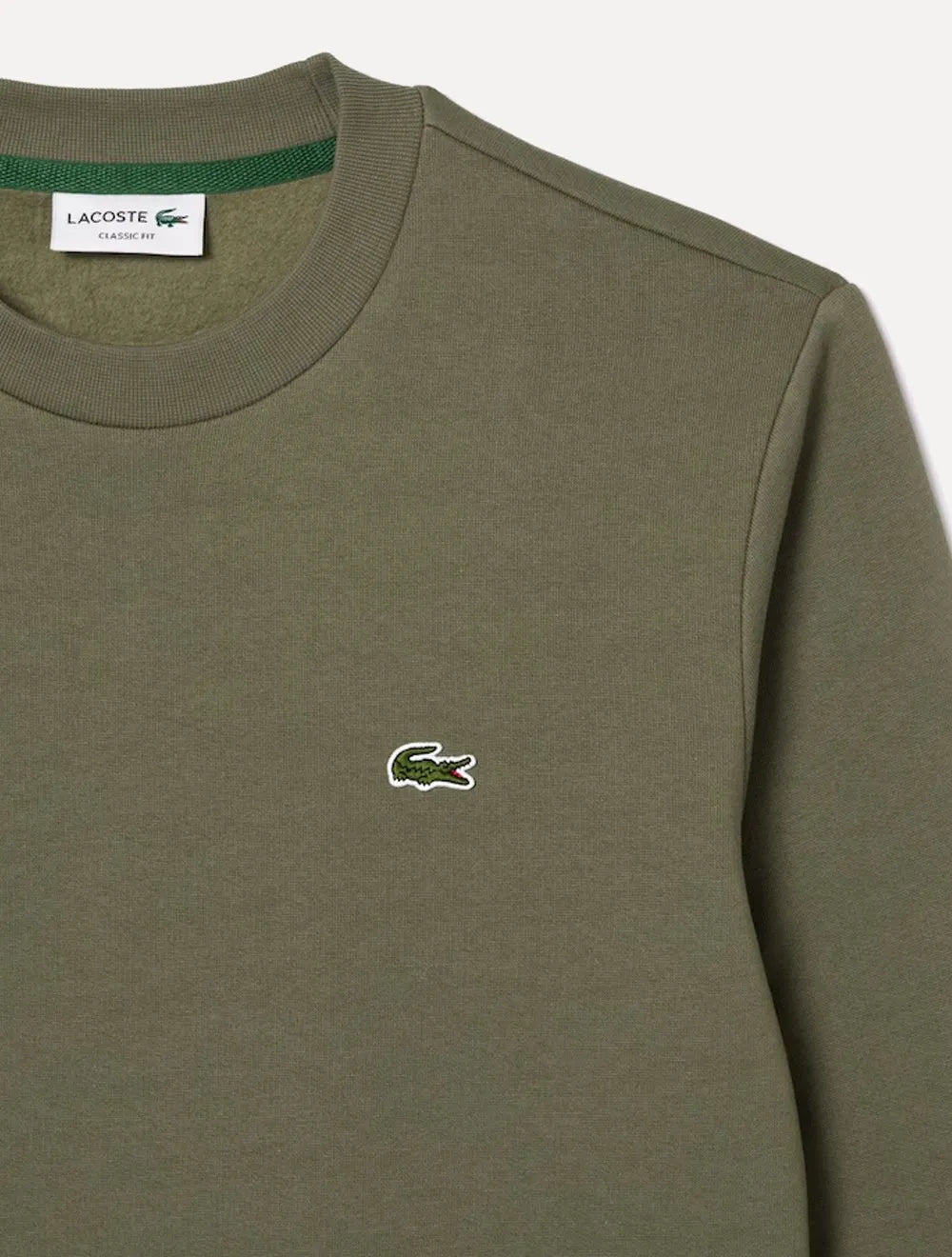 Moletom Lacoste Masculino Crewneck Classic Croco Verde