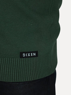 Suéter Dixen Masculina Tricot Manga Longa com Ziper Frontal Verde