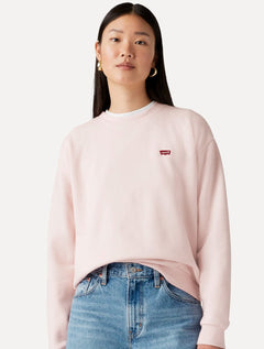 Moletom Levis Feminino Crewneck Original Housemark Rosa Claro