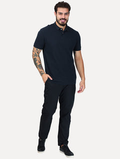 Polo Aramis Masculina Regular Basic Piquet Surton Logo Azul Marinho