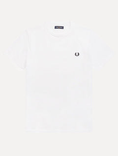 Camiseta Fred Perry Masculina Regular Ringer Logo Branca