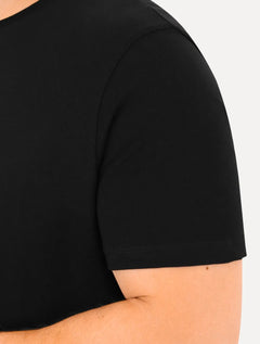 Camiseta Armani Exchange Masculina Regular AX Frontal Dark Grey Logo Preta