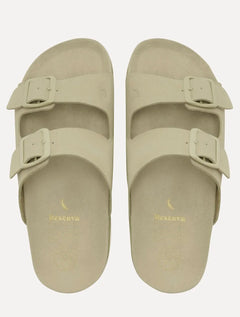 Chinelo Reserva Masculino Duas Fivelas Francisco Nobuck Cáqui