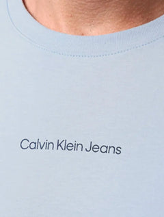 Camiseta Calvin Klein Jeans Masculina Institutional New Logo Azul Claro