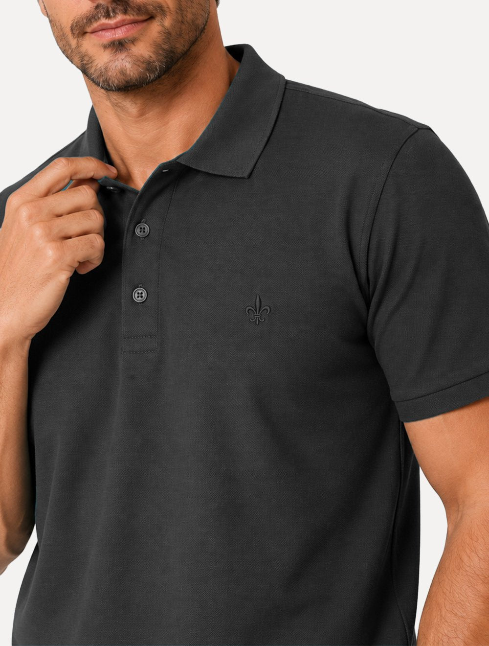 Polo Dudalina Masculina Essential Color Cinza Escuro