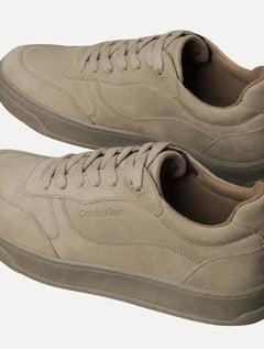 Tênis Calvin Klein Masculino Layers Queima Lateral Nobuck Cáqui Claro