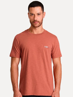 Camiseta John John Masculina Slim Fit Flame Laranja Escuro