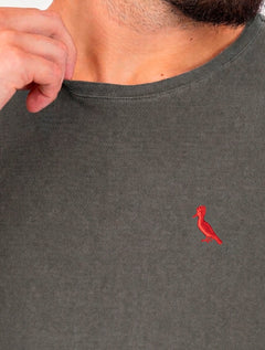 Camiseta Reserva Masculina Basic Red Woodpecker Stoned Cinza Escuro