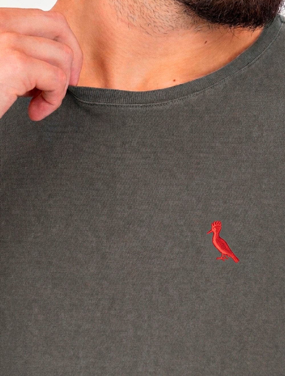 Camiseta Reserva Masculina Basic Red Woodpecker Stoned Cinza Escuro
