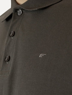 Polo Ellus Masculina Piquet Classic Easa Cinza Médio