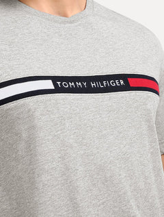 Camiseta Tommy Hilfiger Masculina Chest Insert Logo Cinza Mescla