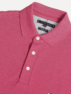 Polo Tommy Hilfiger Masculina Slim Piquet 1985 Rosa Mescla