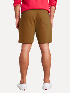 Bermuda Reserva Masculina Moletom Basica New Cáqui Escuro