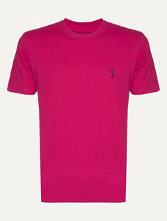 Camiseta Aleatory Masculina Navy Icon Rosa Cerise
