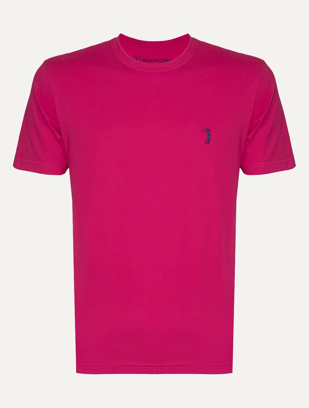 Camiseta Aleatory Masculina Navy Icon Rosa Cerise