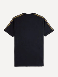 Camiseta Fred Perry Masculina Regular Gold Contrast Tape Ringer Azul Marinho