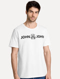 Camiseta John John Masculina JJ Basic Logo Rusty Branca
