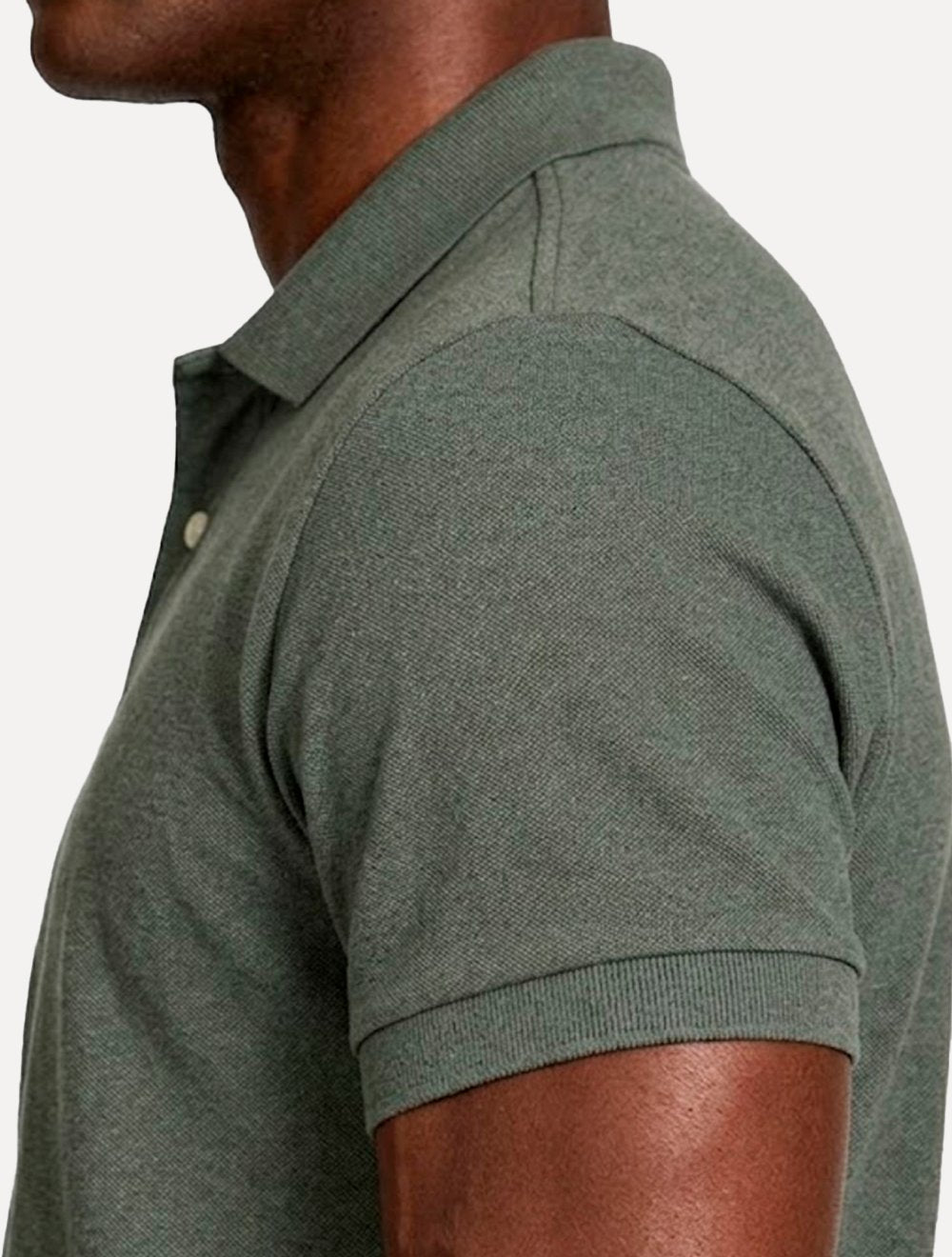 Polo Aramis Masculina Basic Piquet Mescla Mono Verde Militar
