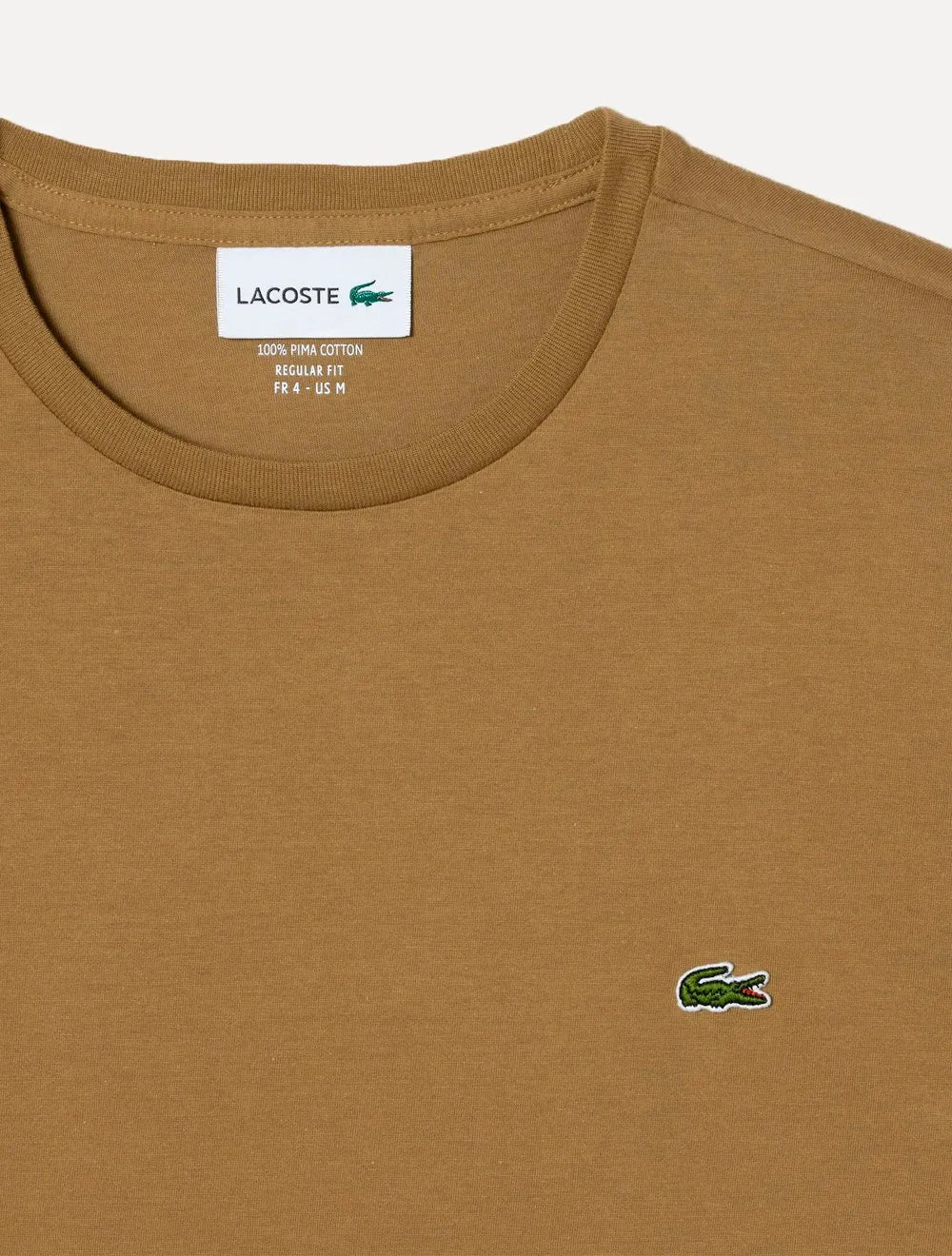 Camiseta Lacoste Masculina Jersey Pima Cotton Marrom