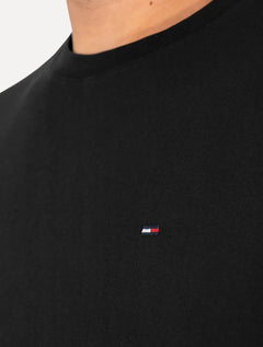 Camiseta Tommy Jeans Masculina Regular C-Neck Flag Preta