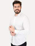 Camisa Empório Armani Masculina Stretch Embroidered Mono Logo Branca