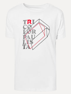 Camiseta Reserva Masculina SPFC 3D Shield Branca