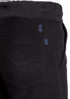 Bermuda Sergio K Masculina Moletom Det Chenille Preta