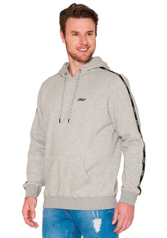 Moletom Aeropostale Masculino A87 Logo Tape Cinza Mescla