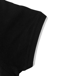 Polo Nautica Masculina Piquet Frisos Logo Colorblock Preta