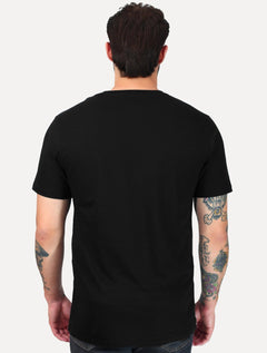 Camiseta John John Masculina Regular Fit Basic Logo Flat Preta
