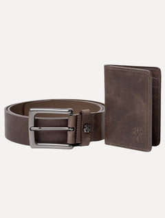 Kit Cinto + Carteira John John Masculino Marrom