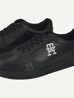 Tênis Tommy Hilfiger Masculino Couro Basket 2C Mix Suede Preto