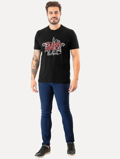 Camiseta Guess Masculina Los Angeles Skyscraper Preta