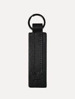 Kit Chaveiro e Porta Cartão Aramis Masculina Couro Texture Preta