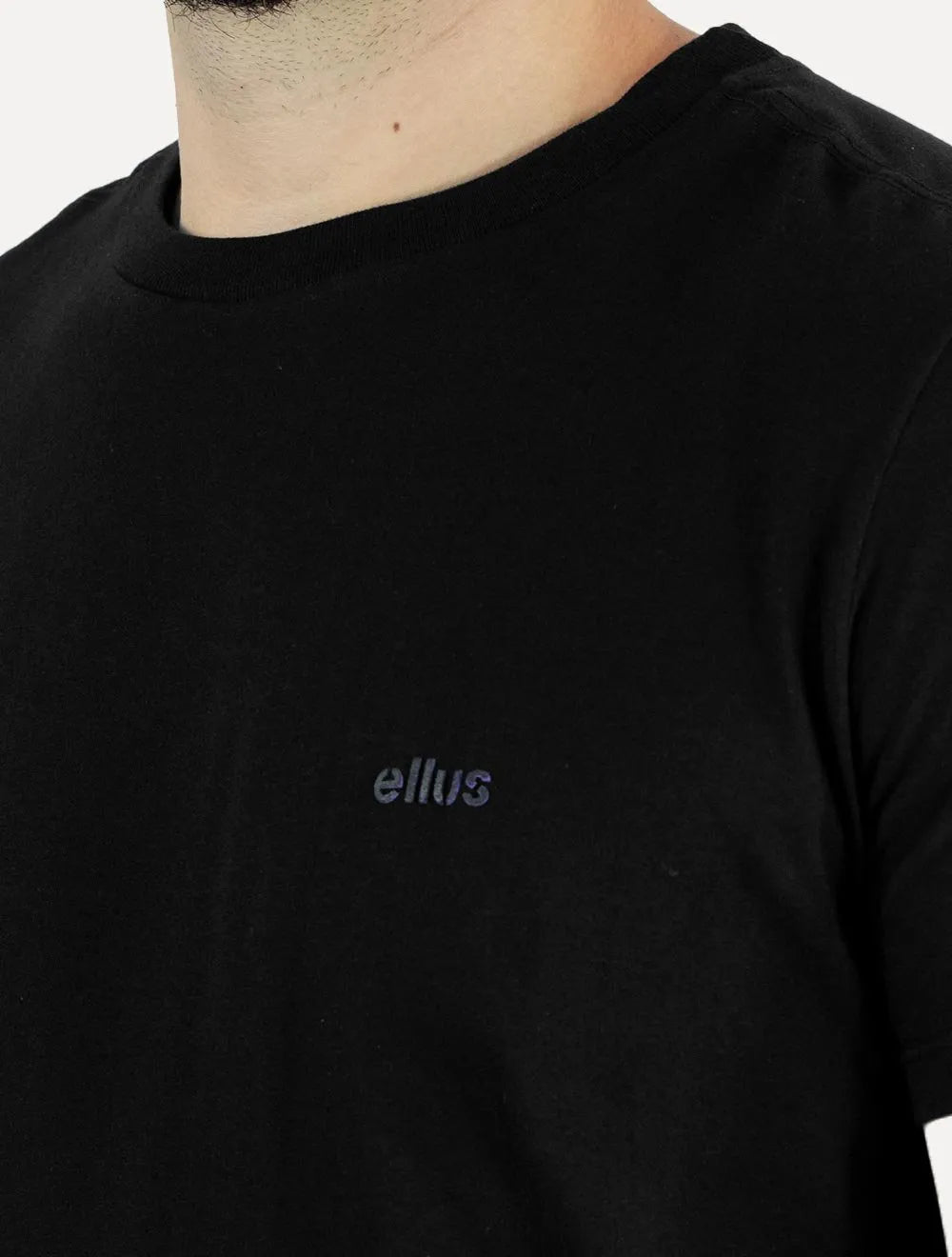 Camiseta Ellus Masculina Cotton Fine Duocolor Classic Preta