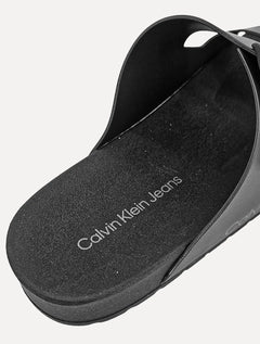 Chinelo Calvin Klein Jeans Slide Duas Fivelas Preto