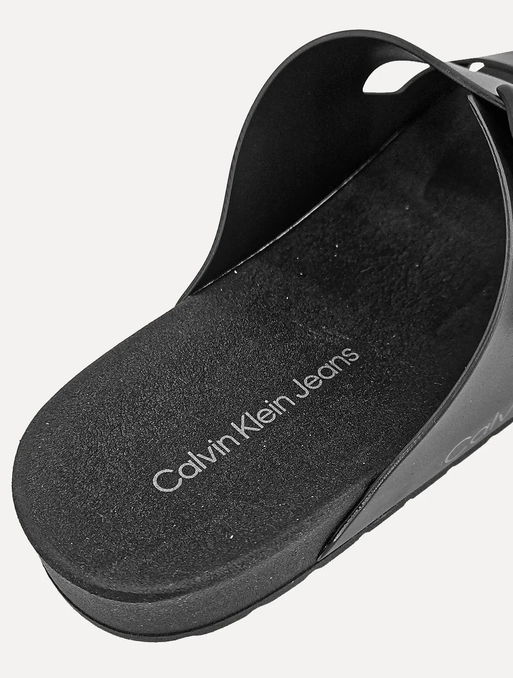 Chinelo Calvin Klein Jeans Slide Duas Fivelas Preto