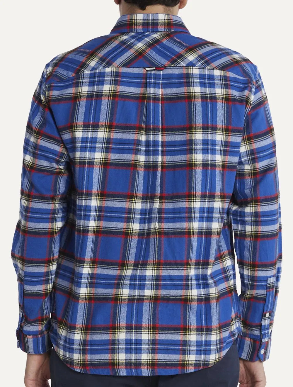 Camisa Tommy Jeans Masculina Regular Xadrez Flannel Check Azul