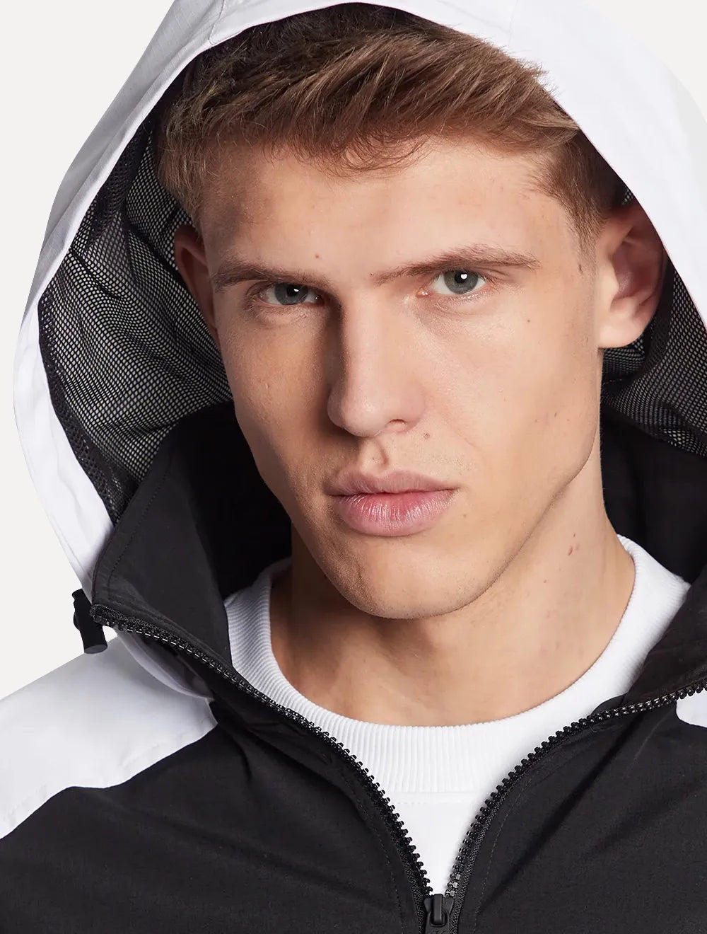 Jaqueta Calvin Klein Jeans Bomber Hoodie Colorblock Preta