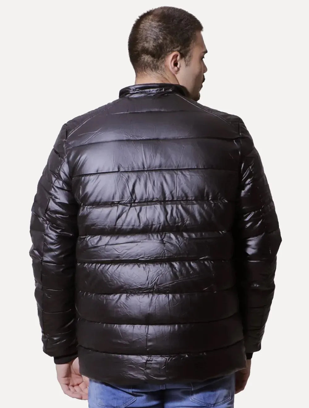 Jaqueta Victory Eagle Masculina Metalizada Puffer Preta
