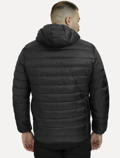 Jaqueta Dixen Masculina Hoodie Nylon Puffer Preta