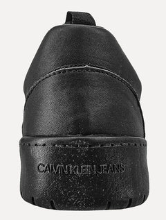Tênis Calvin Klein Jeans Masculino Couro Basket Unicolor Preto