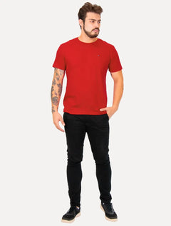 Camiseta Tommy Hilfiger Masculina Essential Cotton Vermelha