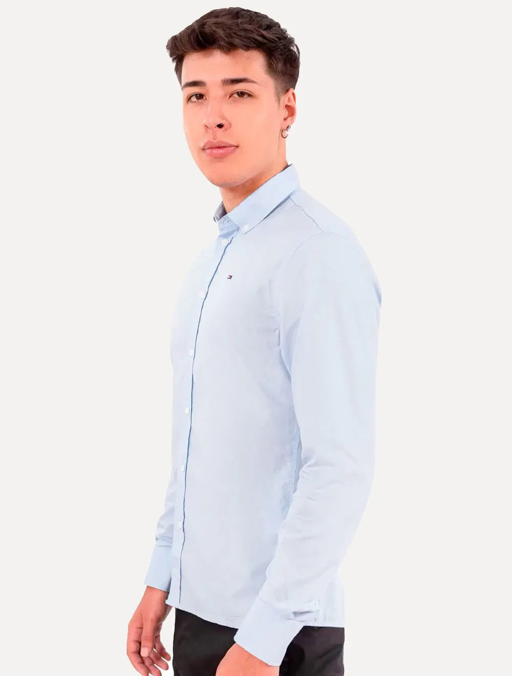 Camisa Tommy Jeans Masculina Slim Original Azul Claro